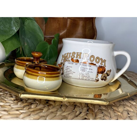 Vintage Dat'l Do-It Mushroom Soup Recipe Soup Mug 1970s - Picture 8 of 8